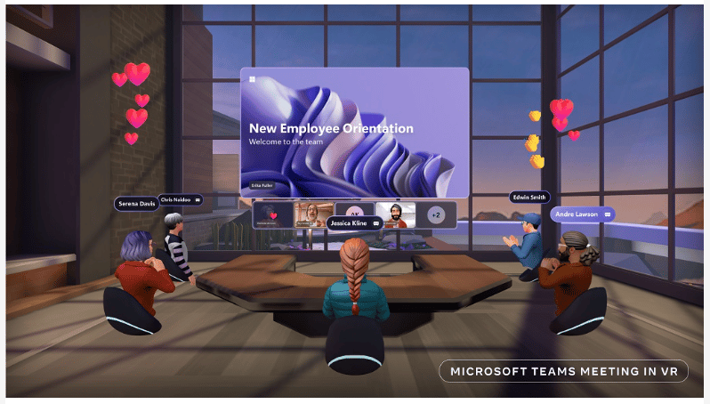 Microsoft teams meeting in vr